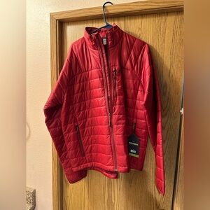 Men’s REI Revelcloud II Ultralight Jacket.  Red size L.  NWT.